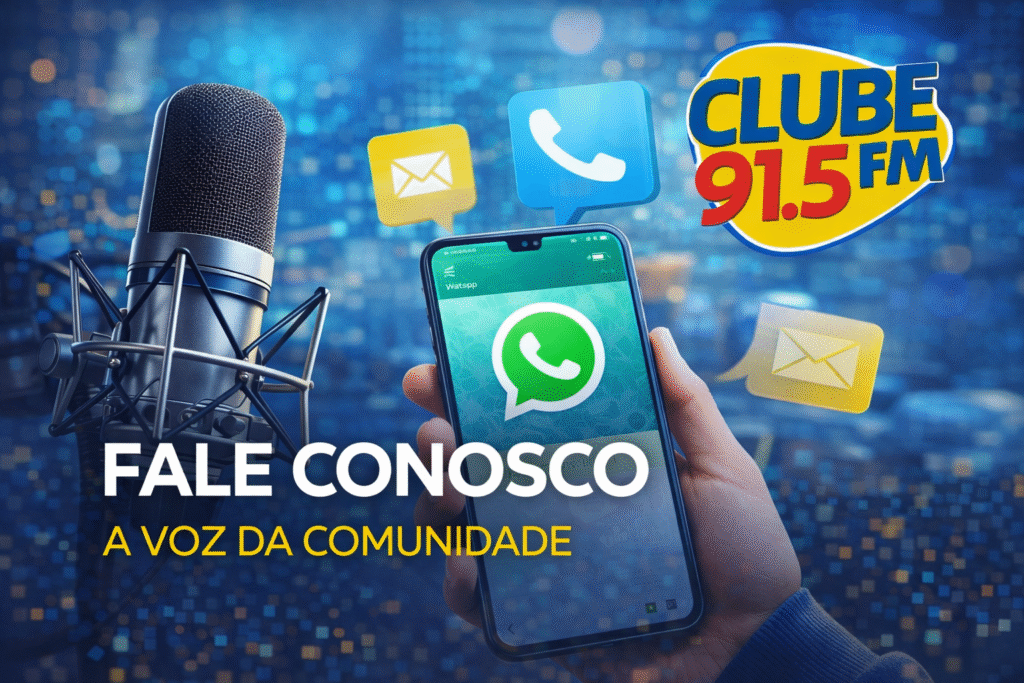 Fale com a Rádio Clube 91.5 FM de Bocaiúva